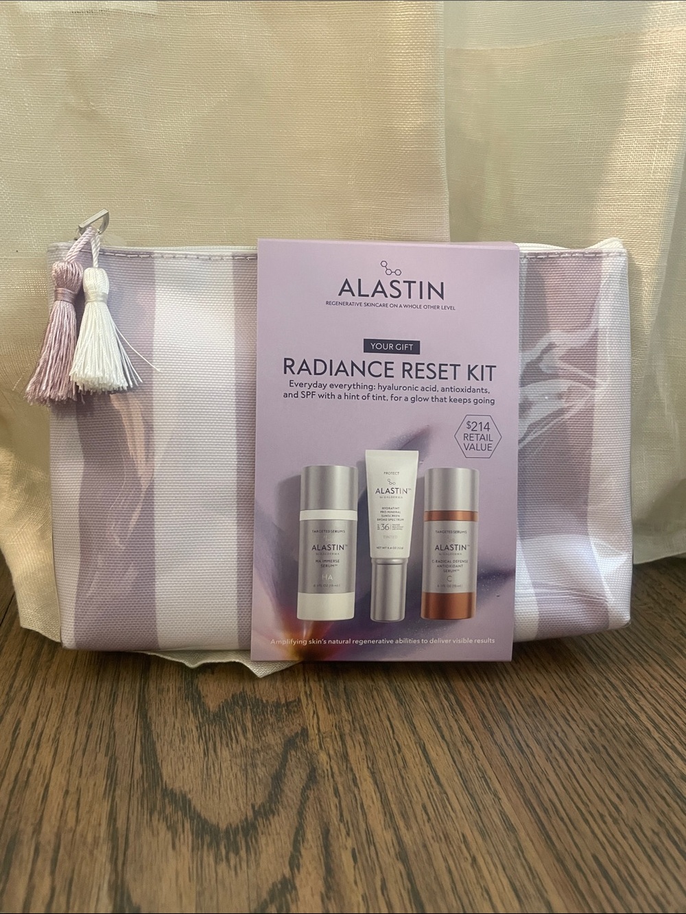 Alastin Radiance Reset Kit NEW SEALED: HA immerse DA, C-Radical serum, sunscreen